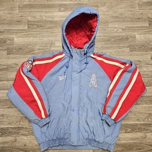 Vintage Houston Oilers NFL Pro Line Reebok Puffer Jacket Size Large 90s